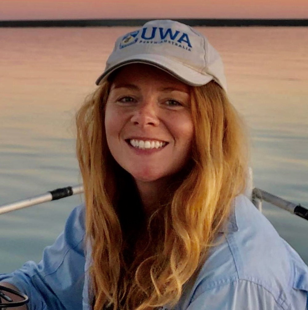 Stephanie King on a boat